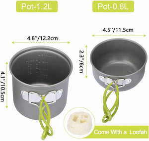 Camping Cookware Set 13 in 1 Bundle
