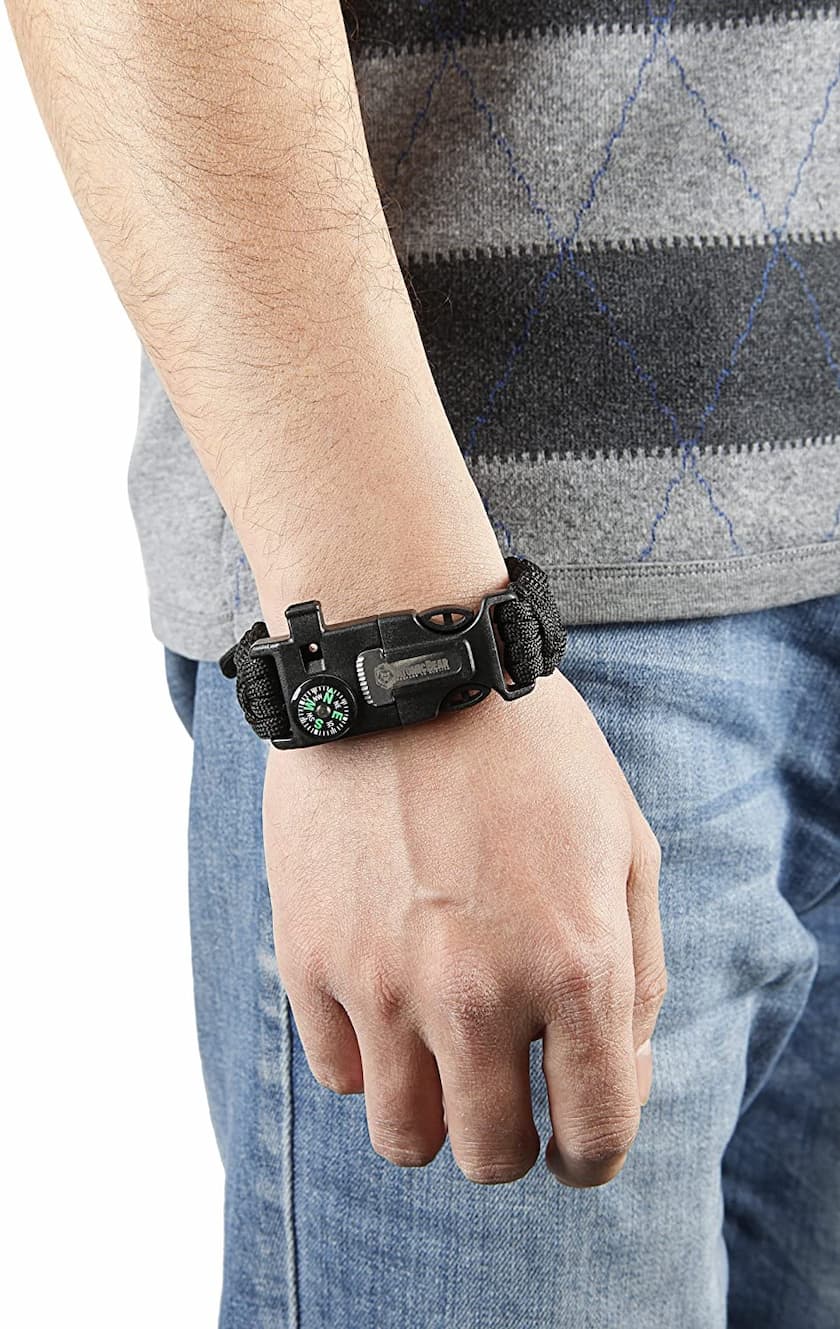 Atomic Bear Paracord Bracelet (2 Pack) – Adjustable Size – Fire Starte – US  Survival Kits